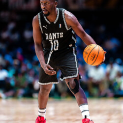 PRETORIA, SOUTH AFRICA - MARCH 29: Sechaba Tholo #10 of the Johannesburg Giants looks to pass the ball during the game against Nairobi City Thunder on March 29, 2026 at SunBet Arena in Pretoria, South Africa. NOTE TO USER: User expressly acknowledges and agrees that, by downloading and/or using this photograph, user is consenting to the terms and conditions of the Getty Images License Agreement. Mandatory Copyright Notice: Copyright 2026 NBAE (Photo by Julien Bacot/NBAE via Getty Images)